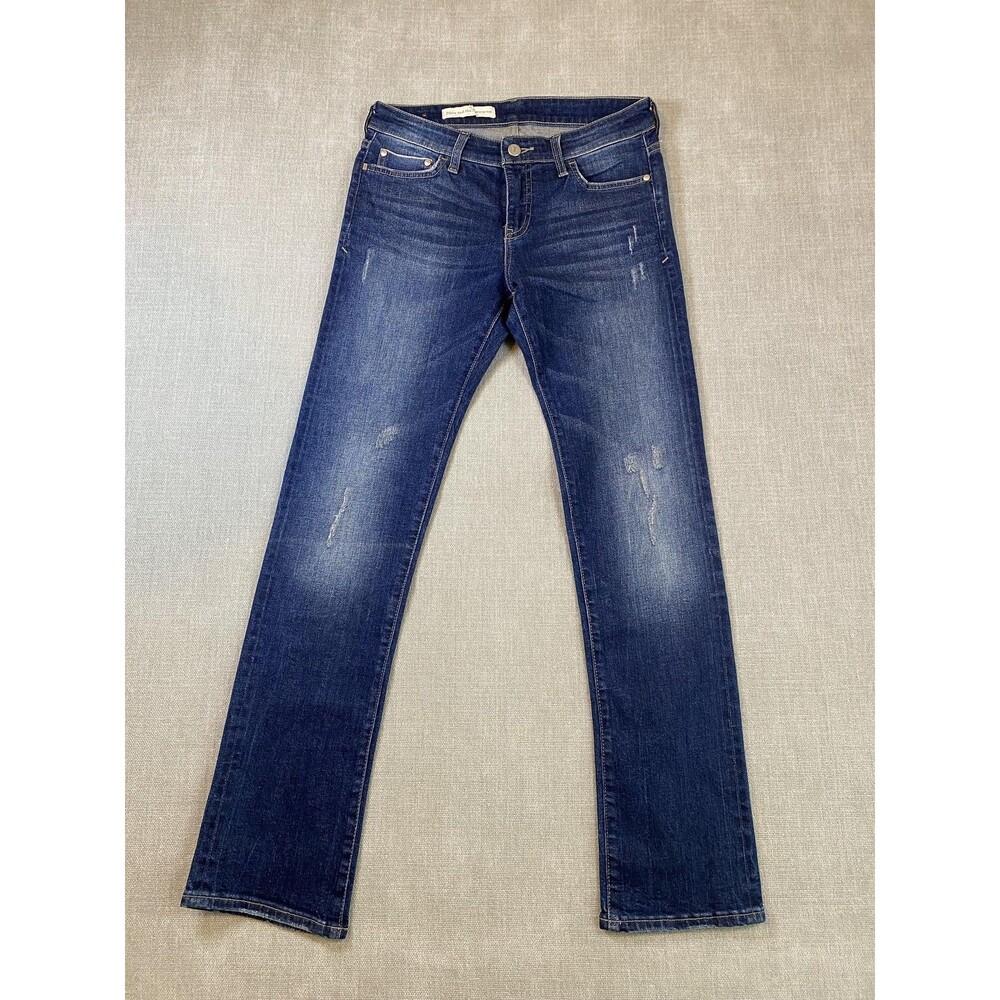 Pilcro And The Letterpress Selvedge Jeans Womens 30 Blue Mid Rise Slim Straight